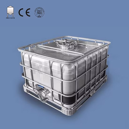 Totalizador nuevo IBC de acero inoxidable 1000L directo de fábrica