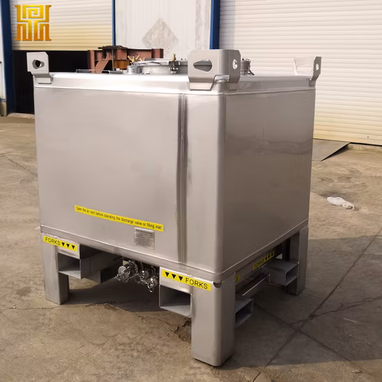 Tote IBC de acero inoxidable para diésel, gasolina, queroseno y otros combustibles para aviones